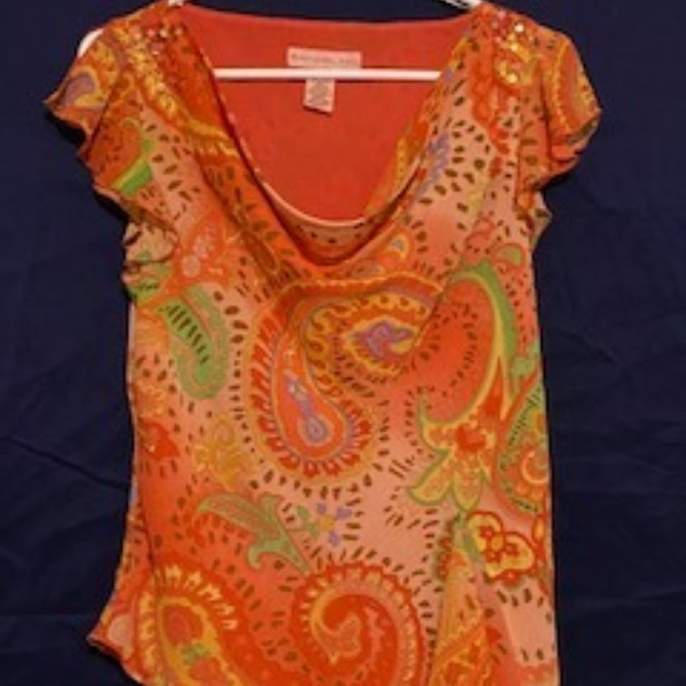 Bandolino Asymmetric Cowl Neck Blouse